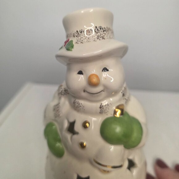 Lenox Snowman Lit Color Changing Figurine Seasons Sparkle 6.5 In NWT - Picture 6 of 9